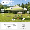 image:imageCROWN SHADES 13x13 Pop Up Canopy Outdoor Canopy Tent Gazebo for Backyard amp Patio Furniture Foldable Sun Shade BeigeampCoffeeGray