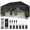 image:imageCROWN SHADES 10X20 Pop Up Canopy Commercial Outdoor Camping Tent 400D Fabric with 6 Sidewalls 6 Sand Bags StoN Go Bag GrayBlack