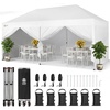 image:imageCROWN SHADES 10X20 Pop Up Canopy Commercial Outdoor Camping Tent 400D Fabric with 6 Sidewalls 6 Sand Bags StoN Go Bag GrayWhite