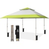 image:imageCROWN SHADES 13x13 Pop Up Canopy Outdoor Canopy Tent Gazebo for Backyard amp Patio Furniture Foldable Sun Shade BeigeampCoffeeGray