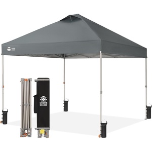 image:imageCROWN SHADES 10X20 Pop Up Canopy Commercial Outdoor Camping Tent 400D Fabric with 6 Sidewalls 6 Sand Bags StoN Go Bag GrayGray