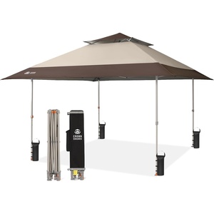 image:imageCROWN SHADES 13x13 Pop Up Canopy Outdoor Canopy Tent Gazebo for Backyard amp Patio Furniture Foldable Sun Shade BeigeampCoffeeCoffee