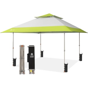 image:imageCROWN SHADES 13x13 Pop Up Canopy Outdoor Canopy Tent Gazebo for Backyard amp Patio Furniture Foldable Sun Shade BeigeampCoffeeGray