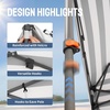 image:imageCROWN SHADES 4x4 Pop Up Changing Tent Patented OnePush CenterLok Privacy Shower Tent Instant Changing Room for Camping Poolside Beach Photoshoots Fishing Picnic Blue amp White StripedGrayWhite