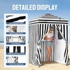 image:imageCROWN SHADES 4x4 Pop Up Changing Tent Patented OnePush CenterLok Privacy Shower Tent Instant Changing Room for Camping Poolside Beach Photoshoots Fishing Picnic Blue amp White StripedBlackWhite