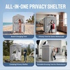 image:imageCROWN SHADES 4x4 Pop Up Changing Tent Patented OnePush CenterLok Privacy Shower Tent Instant Changing Room for Camping Poolside Beach Photoshoots Fishing Picnic Blue amp White StripedGrayWhite