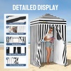 image:imageCROWN SHADES 4x4 Pop Up Changing Tent Patented OnePush CenterLok Privacy Shower Tent Instant Changing Room for Camping Poolside Beach Photoshoots Fishing Picnic Blue amp White StripedBlackWhite