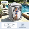 image:imageCROWN SHADES 4x4 Pop Up Changing Tent Patented OnePush CenterLok Privacy Shower Tent Instant Changing Room for Camping Poolside Beach Photoshoots Fishing Picnic Blue amp White StripedBlackWhite