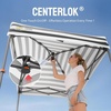 image:imageCROWN SHADES 4x4 Pop Up Changing Tent Patented OnePush CenterLok Privacy Shower Tent Instant Changing Room for Camping Poolside Beach Photoshoots Fishing Picnic Blue amp White StripedGrayWhite