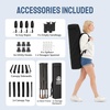 image:imageCROWN SHADES 4x4 Pop Up Changing Tent Patented OnePush CenterLok Privacy Shower Tent Instant Changing Room for Camping Poolside Beach Photoshoots Fishing Picnic Blue amp White StripedBlackWhite