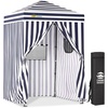 image:imageCROWN SHADES 4x4 Pop Up Changing Tent Patented OnePush CenterLok Privacy Shower Tent Instant Changing Room for Camping Poolside Beach Photoshoots Fishing Picnic Blue amp White StripedBlueWhite