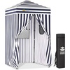 image:imageCROWN SHADES 4x4 Pop Up Changing Tent Patented OnePush CenterLok Privacy Shower Tent Instant Changing Room for Camping Poolside Beach Photoshoots Fishing Picnic Blue amp White StripedBlueWhite