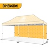 image:imageCROWN SHADES Custom Canopy Tent 10x10 with Logo Personalized Silver Coated Half Sidewall for 10x10 Pop Up Canopy Tent Only Compatible with Crown Shades Frames 2 PC Half Walls Only1 Full Sidewall