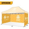 image:imageCROWN SHADES Custom Canopy Tent 10x10 with Logo Personalized Silver Coated Half Sidewall for 10x10 Pop Up Canopy Tent Only Compatible with Crown Shades Frames 2 PC Half Walls Only4 Full Sidewalls