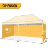 image:imageCROWN SHADES Custom Canopy Tent 10x10 with Logo Personalized Silver Coated Half Sidewall for 10x10 Pop Up Canopy Tent Only Compatible with Crown Shades Frames 2 PC Half Walls Only4 Full Sidewalls
