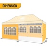 image:imageCROWN SHADES Custom Canopy Tent 10x10 with Logo Personalized Silver Coated Half Sidewall for 10x10 Pop Up Canopy Tent Only Compatible with Crown Shades Frames 2 PC Half Walls Only4 Sidewalls with Window