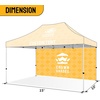 image:imageCROWN SHADES Custom Canopy Tent 10x10 with Logo Personalized Silver Coated Half Sidewall for 10x10 Pop Up Canopy Tent Only Compatible with Crown Shades Frames 2 PC Half Walls Only1 Full Sidewall