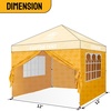 image:imageCROWN SHADES Custom Canopy Tent 10x10 with Logo Personalized Silver Coated Half Sidewall for 10x10 Pop Up Canopy Tent Only Compatible with Crown Shades Frames 2 PC Half Walls Only4 Sidewalls with Window