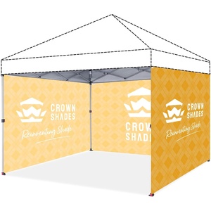 image:imageCROWN SHADES Custom Canopy Tent 10x10 with Logo Personalized Silver Coated Half Sidewall for 10x10 Pop Up Canopy Tent Only Compatible with Crown Shades Frames 2 PC Half Walls Only4 Full Sidewalls
