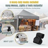 image:imageCROWN SHADES 10 x 10 Pop Up Commercial Canopy Tent 4 Food Booth Sidewall Kit Patented CenterLok 1Person Setup Heavy Duty Vendor Tent 400D Silver Coated Fabric 4 Wheels STONGo Bag BlackGray