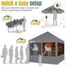 image:imageCROWN SHADES 10 x 10 Pop Up Commercial Canopy Tent 4 Food Booth Sidewall Kit Patented CenterLok 1Person Setup Heavy Duty Vendor Tent 400D Silver Coated Fabric 4 Wheels STONGo Bag BlackGray
