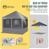 image:imageCROWN SHADES 10 x 10 Pop Up Commercial Canopy Tent 4 Food Booth Sidewall Kit Patented CenterLok 1Person Setup Heavy Duty Vendor Tent 400D Silver Coated Fabric 4 Wheels STONGo Bag BlackGray