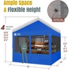 image:imageCROWN SHADES 10 x 10 Pop Up Commercial Canopy Tent 4 Food Booth Sidewall Kit Patented CenterLok 1Person Setup Heavy Duty Vendor Tent 400D Silver Coated Fabric 4 Wheels STONGo Bag BlackBlue