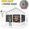 image:imageCROWN SHADES 10 x 10 Pop Up Commercial Canopy Tent 4 Food Booth Sidewall Kit Patented CenterLok 1Person Setup Heavy Duty Vendor Tent 400D Silver Coated Fabric 4 Wheels STONGo Bag BlackWhite