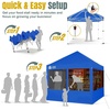 image:imageCROWN SHADES 10 x 10 Pop Up Commercial Canopy Tent 4 Food Booth Sidewall Kit Patented CenterLok 1Person Setup Heavy Duty Vendor Tent 400D Silver Coated Fabric 4 Wheels STONGo Bag BlackBlue