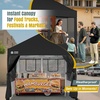 image:imageCROWN SHADES 10 x 10 Pop Up Commercial Canopy Tent 4 Food Booth Sidewall Kit Patented CenterLok 1Person Setup Heavy Duty Vendor Tent 400D Silver Coated Fabric 4 Wheels STONGo Bag BlackBlack