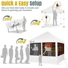 image:imageCROWN SHADES 10 x 10 Pop Up Commercial Canopy Tent 4 Food Booth Sidewall Kit Patented CenterLok 1Person Setup Heavy Duty Vendor Tent 400D Silver Coated Fabric 4 Wheels STONGo Bag BlackWhite