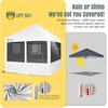 image:imageCROWN SHADES 10 x 10 Pop Up Commercial Canopy Tent 4 Food Booth Sidewall Kit Patented CenterLok 1Person Setup Heavy Duty Vendor Tent 400D Silver Coated Fabric 4 Wheels STONGo Bag BlackWhite