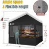 image:imageCROWN SHADES 10 x 10 Pop Up Commercial Canopy Tent 4 Food Booth Sidewall Kit Patented CenterLok 1Person Setup Heavy Duty Vendor Tent 400D Silver Coated Fabric 4 Wheels STONGo Bag BlackBlack