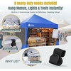 image:imageCROWN SHADES 10 x 10 Pop Up Commercial Canopy Tent 4 Food Booth Sidewall Kit Patented CenterLok 1Person Setup Heavy Duty Vendor Tent 400D Silver Coated Fabric 4 Wheels STONGo Bag BlackBlue